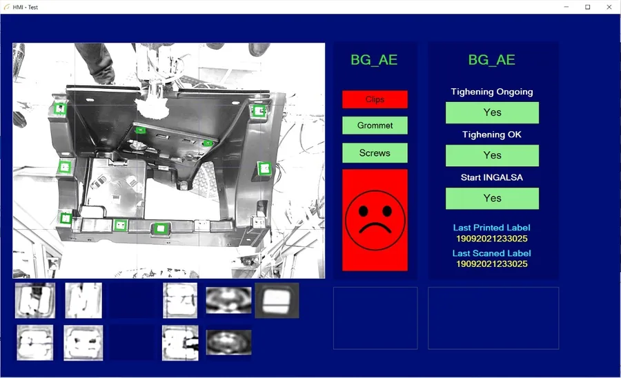 Vision quality-control station for stitching & adhesive presence