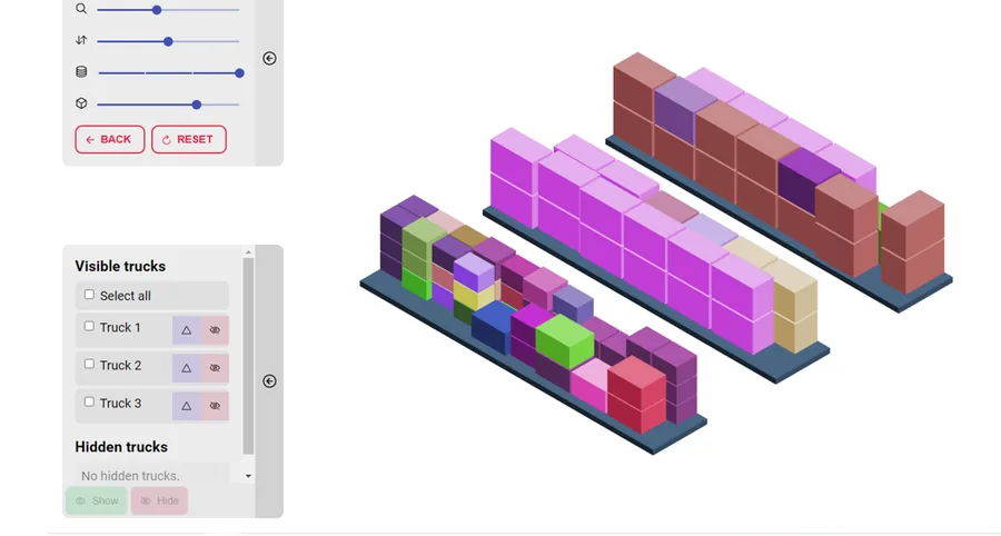 Truck fill-rate improvement via 3D loading-plan optimization